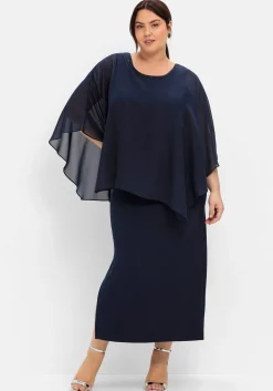 Abendkleid in A-Linie mit weiten Fledermausärmeln