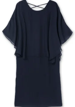 Abendkleid in A-Linie mit weiten Fledermausärmeln