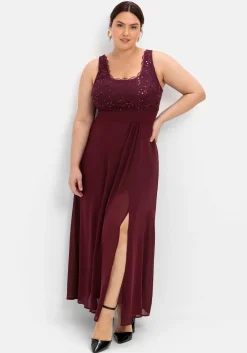 Abendkleid mit floraler Spitze