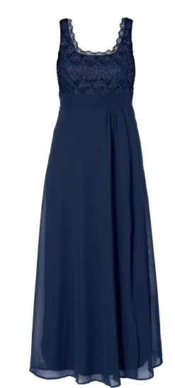 Abendkleid mit floraler Spitze