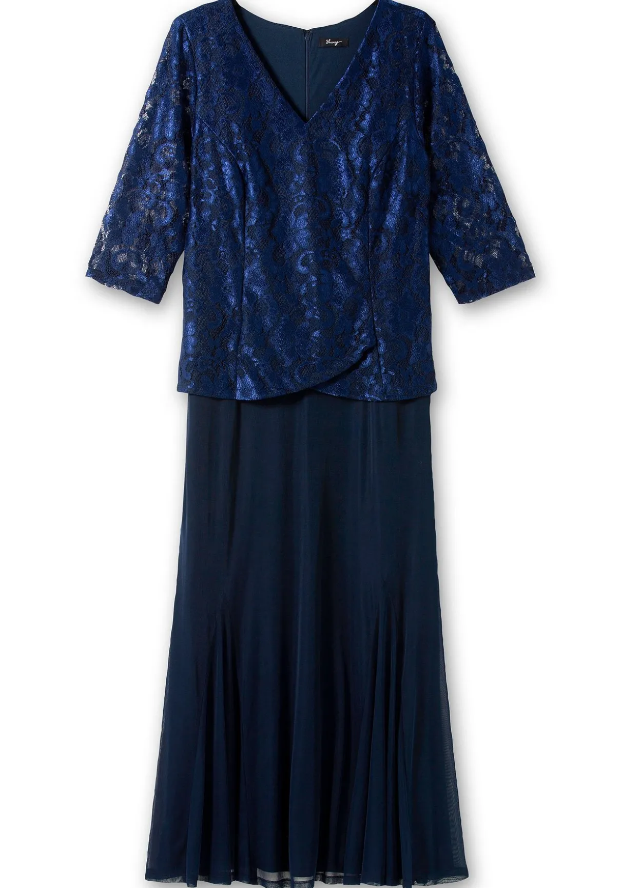 Abendkleid mit floraler Spitze