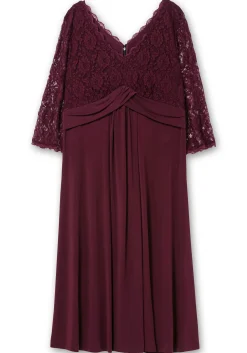 Abendkleid mit Oberteil aus floraler Spitze