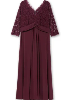 Abendkleid mit Oberteil aus floraler Spitze