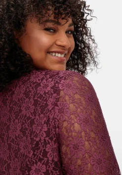 Abendkleid mit Spitzenoberteil und Chiffonrock