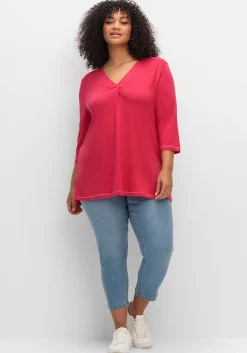 3/4-Arm-Shirt in leichter A-Linie, mit TENCEL™ Lyocell