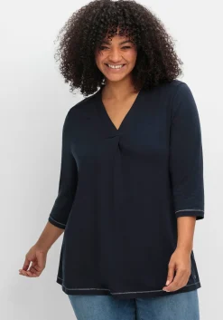 3/4-Arm-Shirt in leichter A-Linie, mit TENCEL™ Lyocell