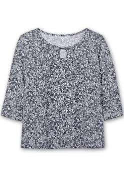 3/4-Arm-Shirt mit Cut-out am Ausschnitt