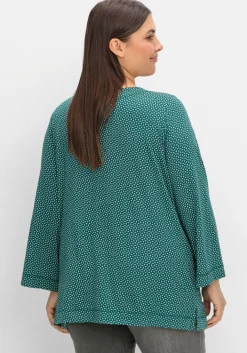 3/4-Arm-Shirt mit grafischem Minimaldruck