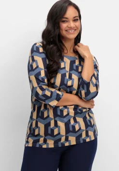 3/4-Arm-Shirt mit grafischem Print