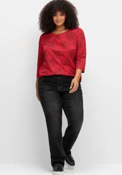 3/4-Arm-Shirt mit Konfetti-Print