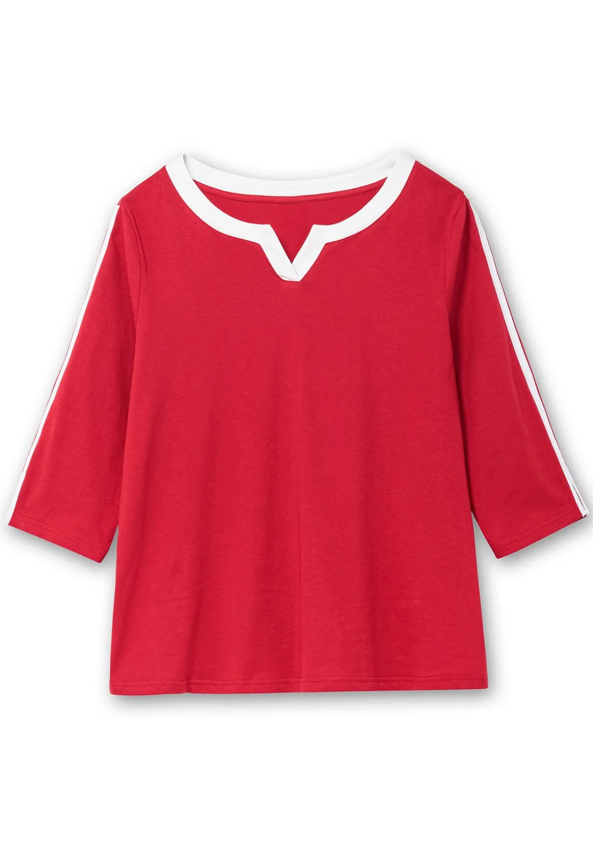 3/4-Arm-Shirt mit Kontrastdetails