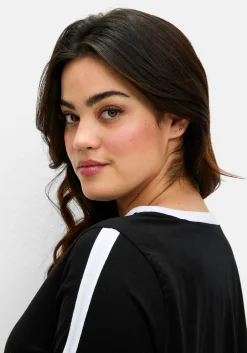 3/4-Arm-Shirt mit Kontrastdetails