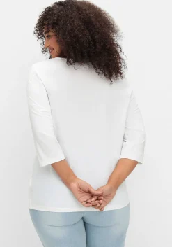 3/4-Arm-Shirt mit maritimem Frontdruck