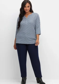 3/4-Arm-Shirt mit Retro-Alloverdruck