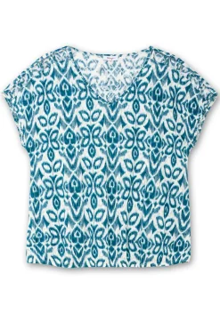 Ausbrenner-Shirt mit Gummizugbund