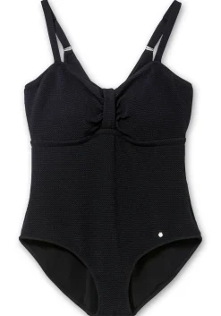 Badeanzug in Struktur-Optik, stark formend