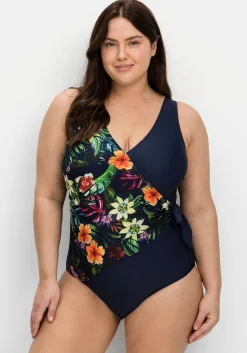 Badeanzug in Wickeloptik, mit Shaping-Effekt