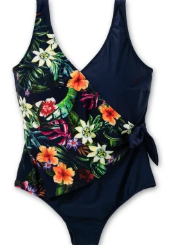 Badeanzug in Wickeloptik, mit Shaping-Effekt