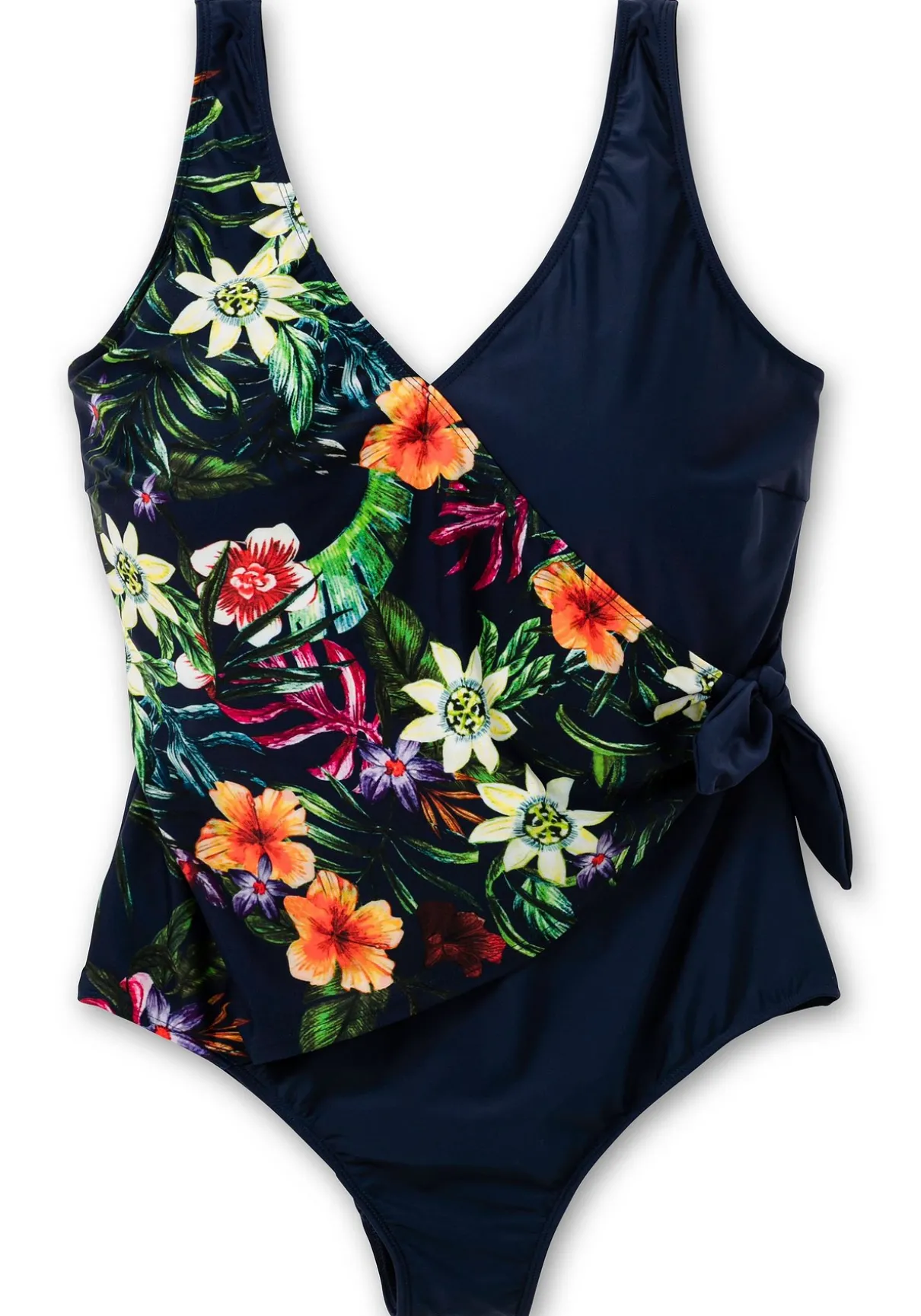 Badeanzug in Wickeloptik, mit Shaping-Effekt