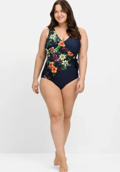 Badeanzug in Wickeloptik, mit Shaping-Effekt