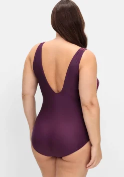 Badeanzug in Wickeloptik, mit Shaping-Effekt