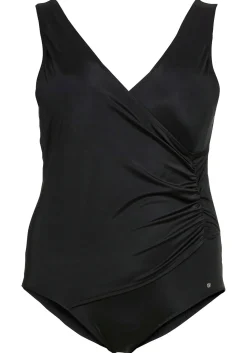 Badeanzug in Wickeloptik, mit wattierten Cups