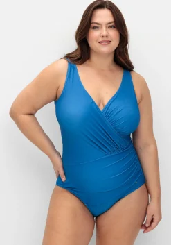 Badeanzug in Wickeloptik stark formend