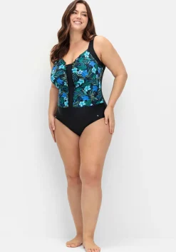 Badeanzug mit Blumenprint, stark formend