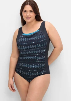 Badeanzug mit Ethnoprint und Shape-Effekt
