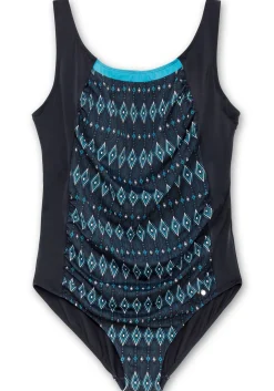 Badeanzug mit Ethnoprint und Shape-Effekt