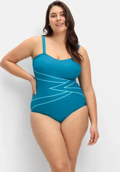 Badeanzug mit grafischem Muster