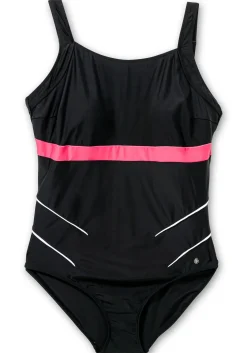 Badeanzug mit Kontrastdetails und Shaping-Effekt