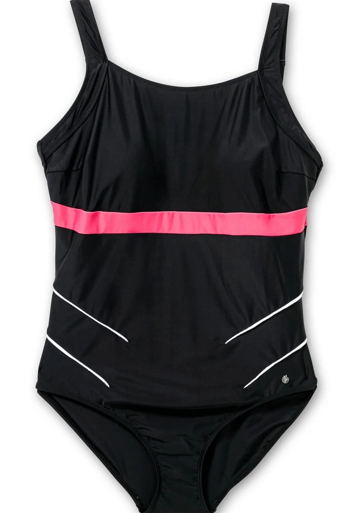 Badeanzug mit Kontrastdetails und Shaping-Effekt