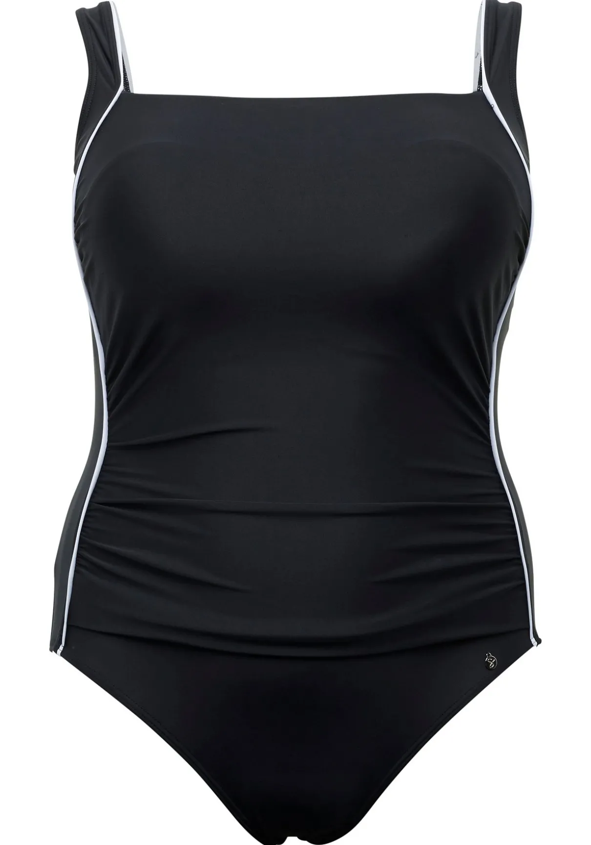 Badeanzug mit Paspeln; Shaping-Effekt