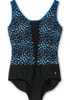 Badeanzug mit Pünktchen-Alloverprint