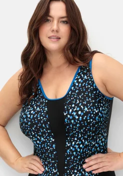 Badeanzug mit Pünktchen-Alloverprint