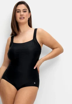 Badeanzug mit raffiniertem Rückenausschnitt