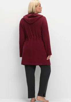 Bademantel mit Reißverschluss und Kapuze