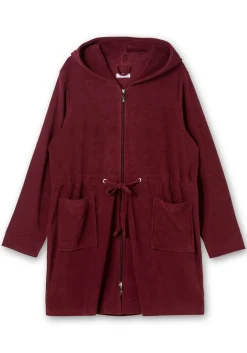 Bademantel mit Reißverschluss und Kapuze