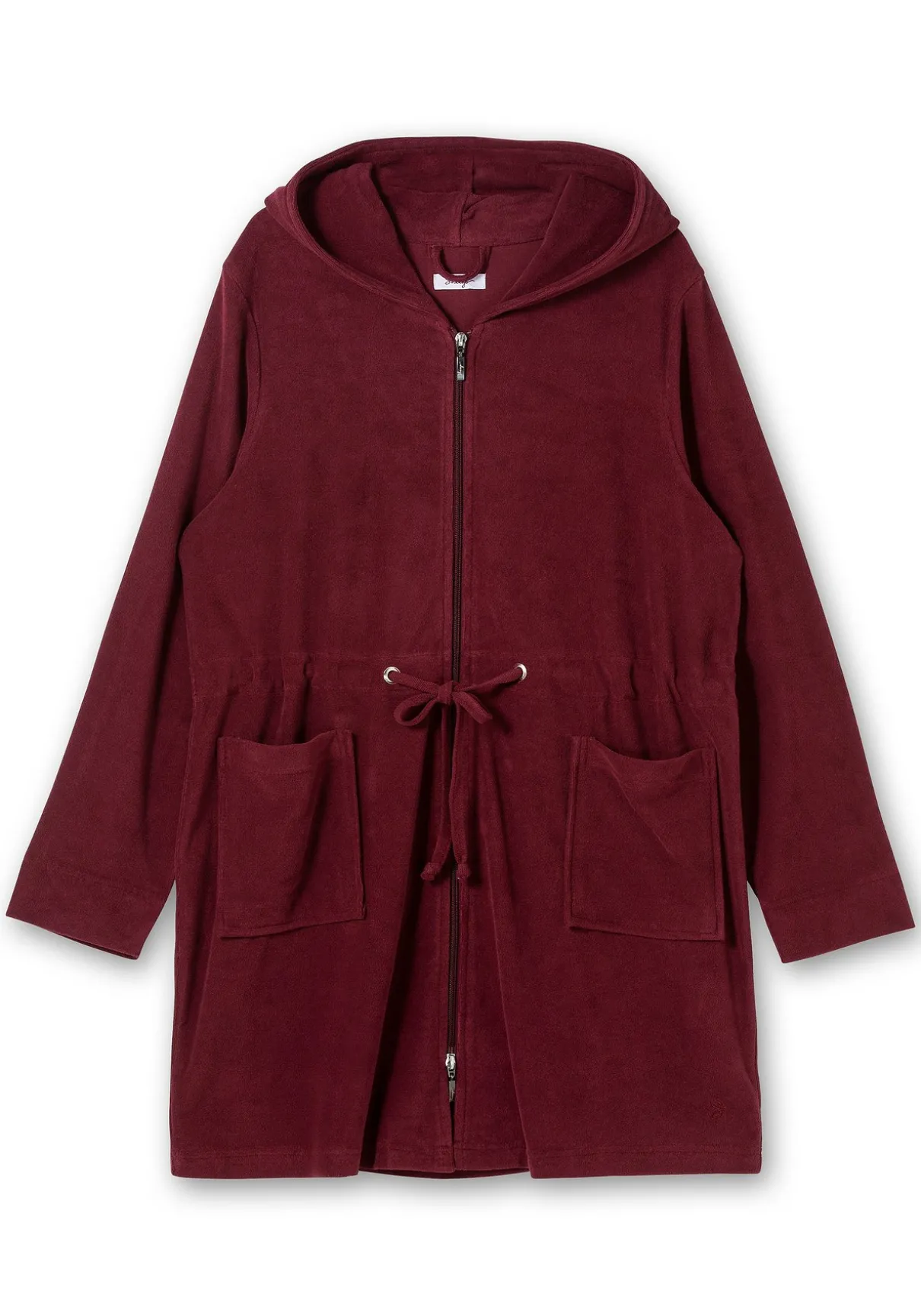 Bademantel mit Reißverschluss und Kapuze