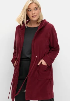 Bademantel mit Reißverschluss und Kapuze