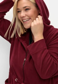 Bademantel mit Reißverschluss und Kapuze