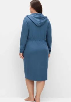 Bademantel mit Reißverschluss und Kapuze