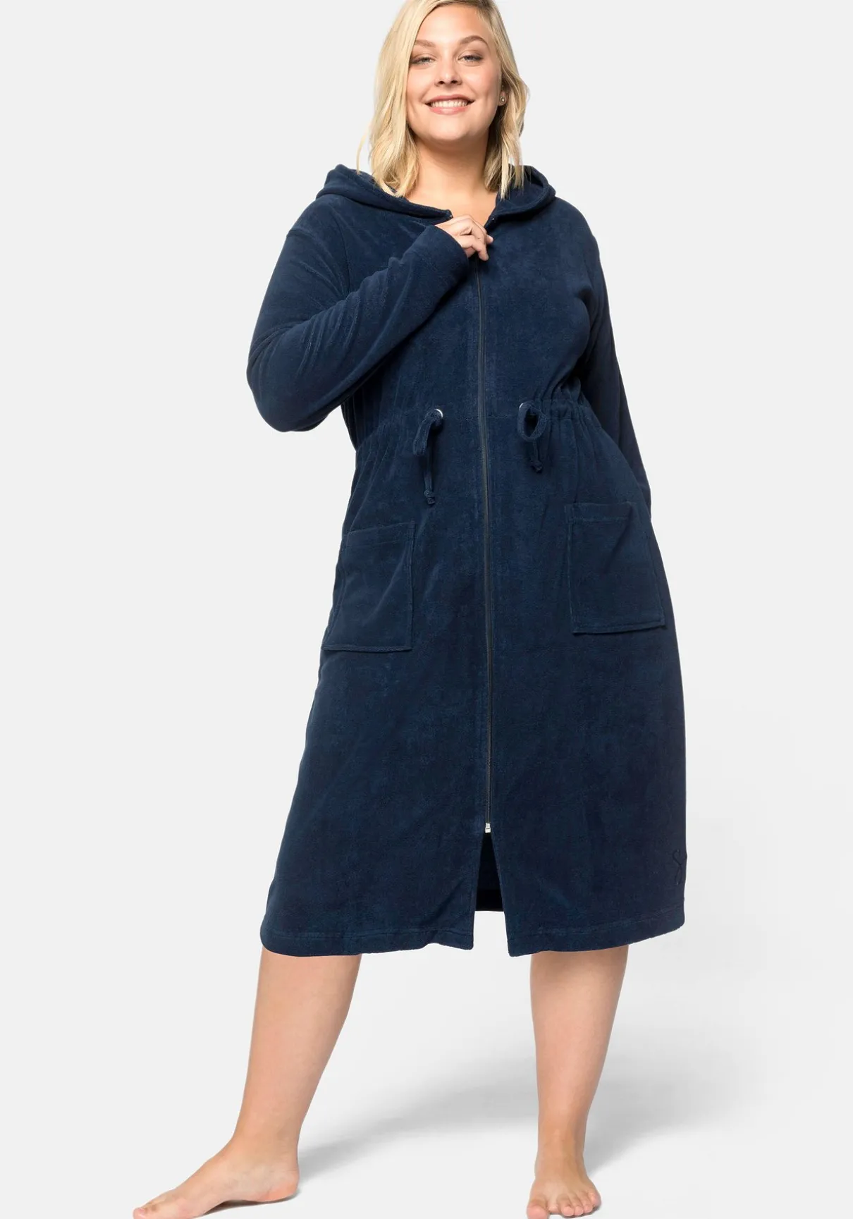 Bademantel mit Reißverschluss