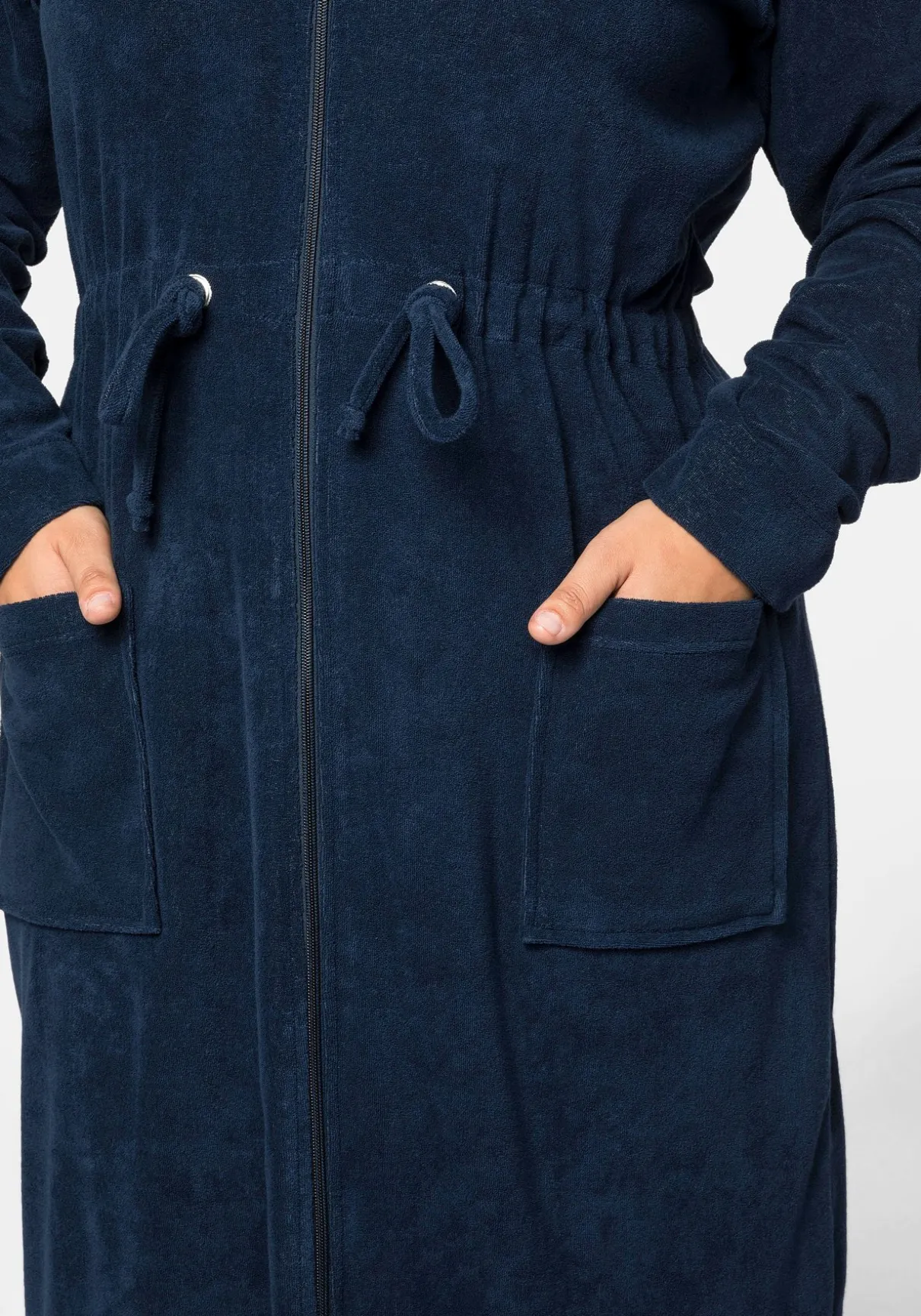 Bademantel mit Reißverschluss