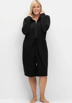 Bademantel mit Reißverschluss und Kapuze