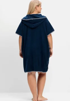 Bade-Poncho mit Kapuze, aus Frottee