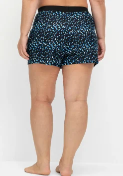 Badeshorts mit Pünktchen-Print und Shape-Effekt
