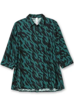 Bedruckte Bluse in schwingender A-Linie