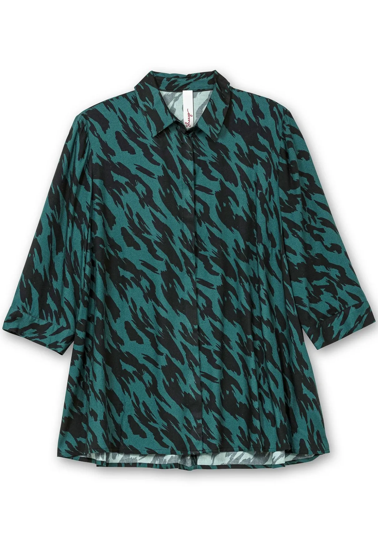 Bedruckte Bluse in schwingender A-Linie